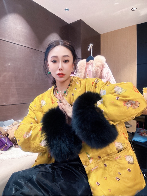 7019#《小财神羽绒》红人上新百搭宽松复古中式网红羽绒外套