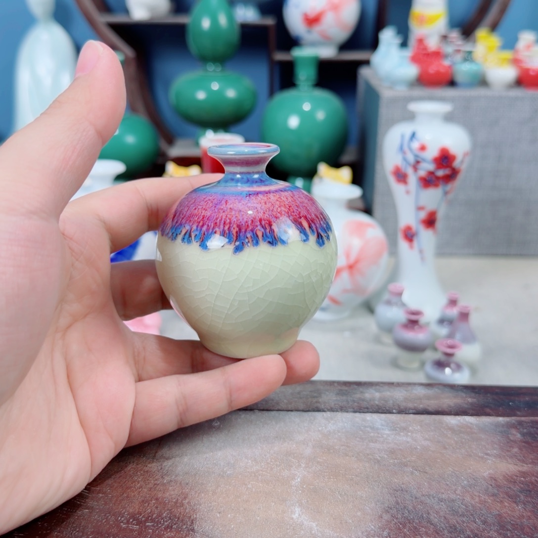 陶瓷手工小花器摆件