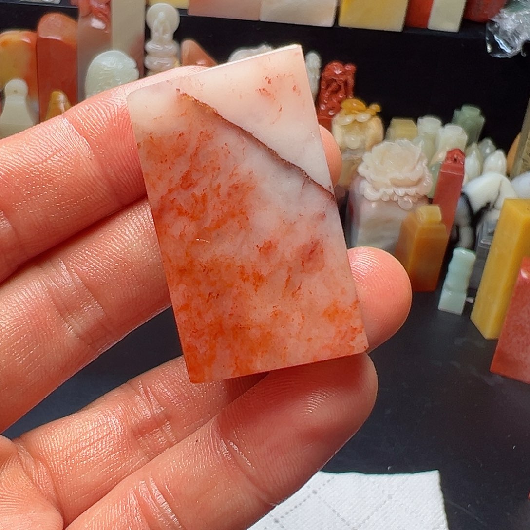 寿山石印石老挝素章