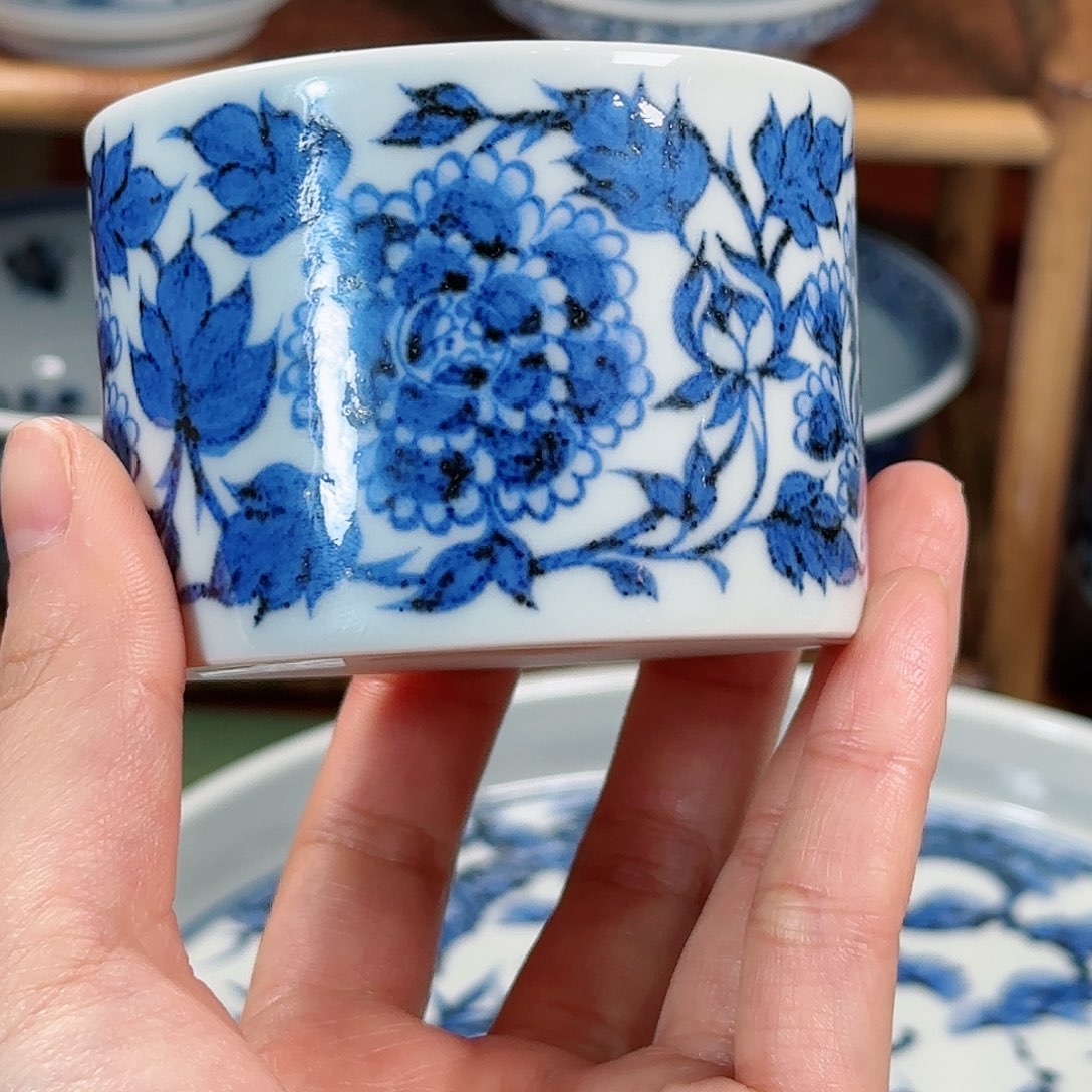 牡丹主人杯明续幽蓝