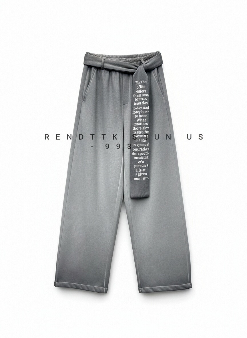 长裤中腰耐磨水洗自然腰冬季宽松型直筒卫裤字母9333