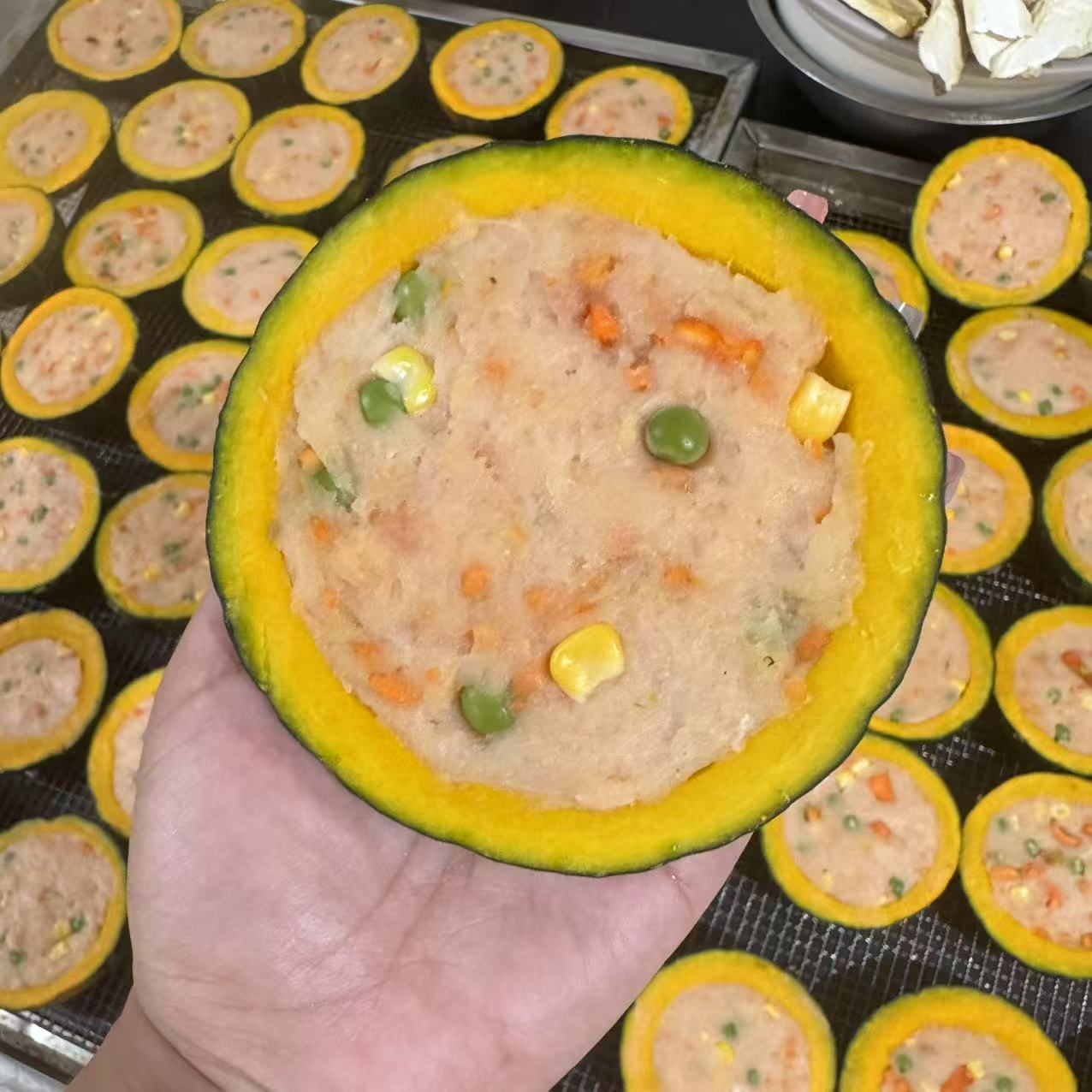 [全场满4件包邮]宠物鲜食鸡肉南瓜蛊 110g 半个贝贝南瓜