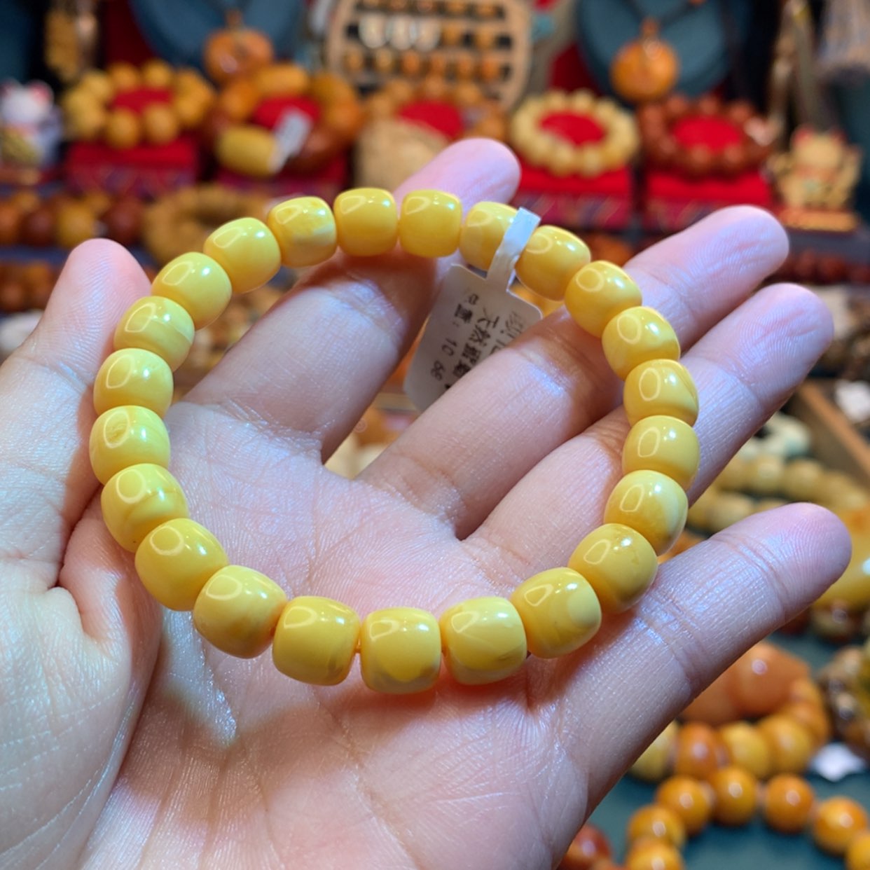 【闪购商品】蜜蜡手串未镶嵌吃****?蜜蜡手串