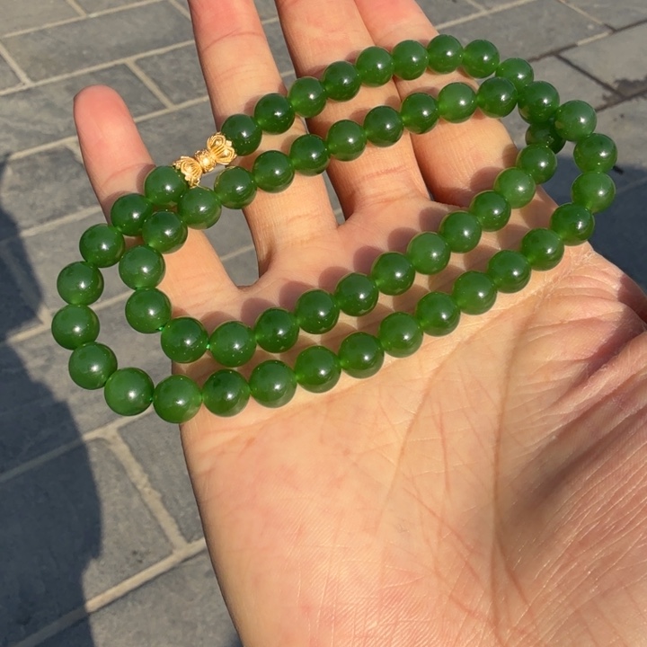 和田玉（碧玉）未镶嵌项链