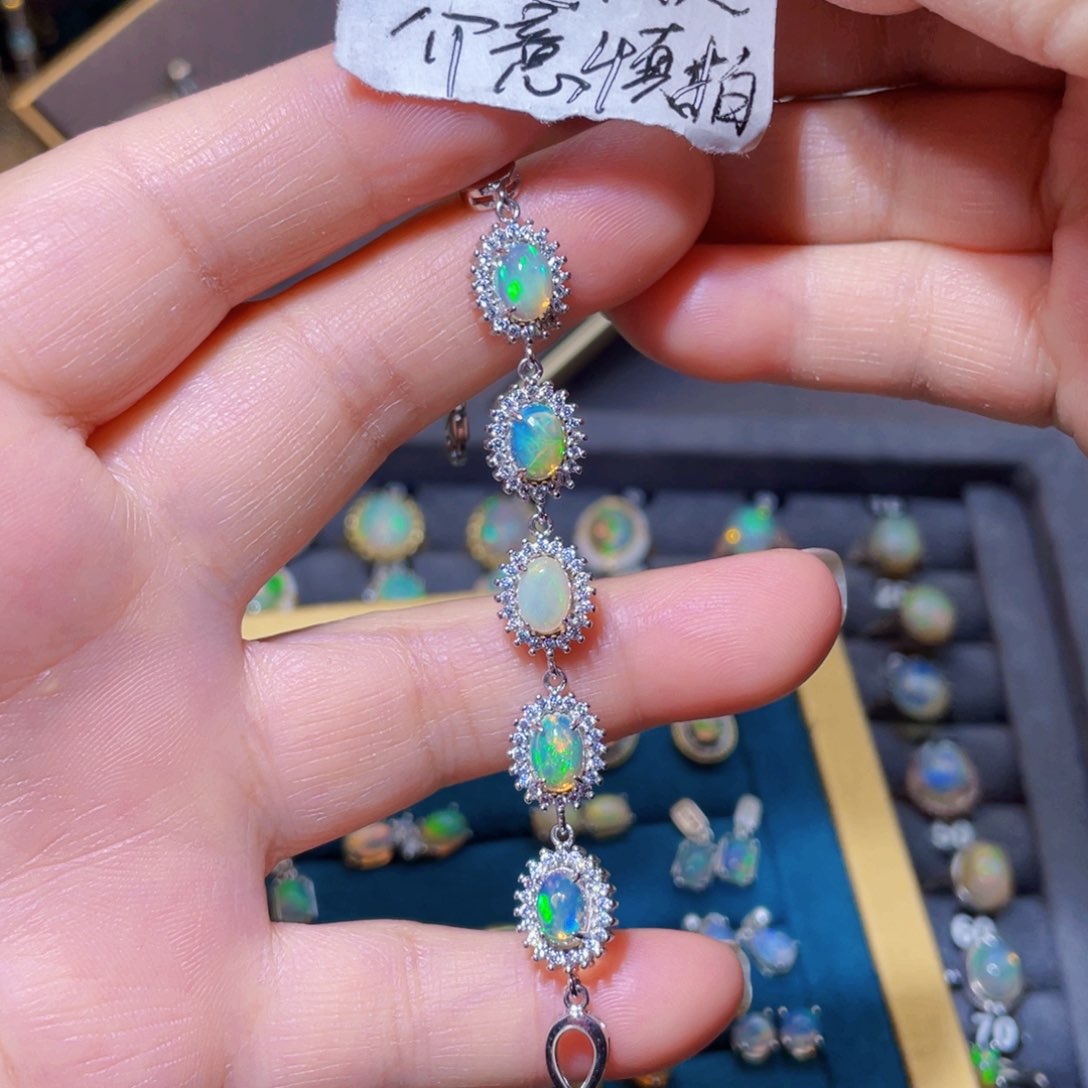 欧泊手链〉银S925镶嵌?****?