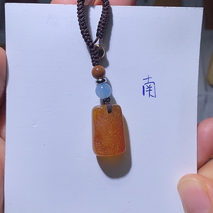 琥珀珠宝奇石银S925镶嵌