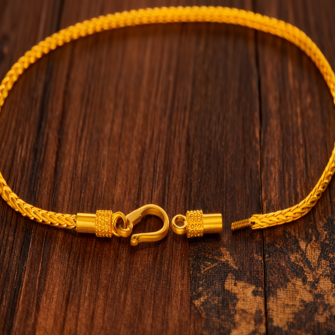 钛钢手链 古法工艺镀金DIY螺丝可拧穿珠手链情侣编织手链天珠项链