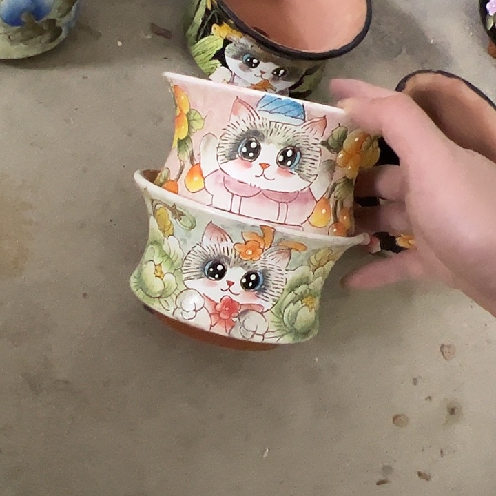 罗***米满38包邮 景德镇幸运花盆