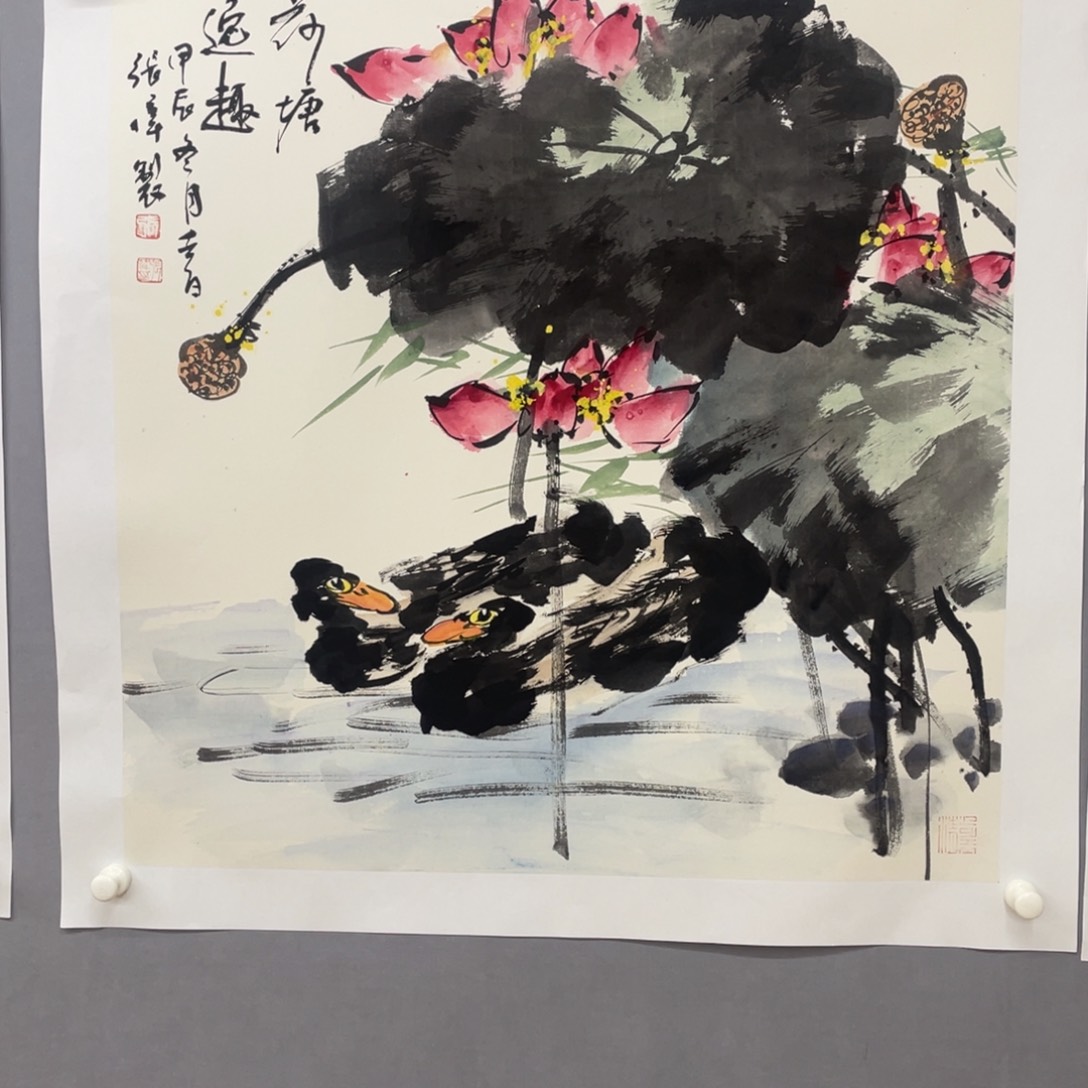 国画艺术家真人手绘