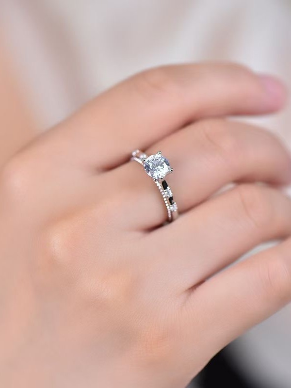 【NFMY】轻奢高定海棠0.5ct闭口女戒