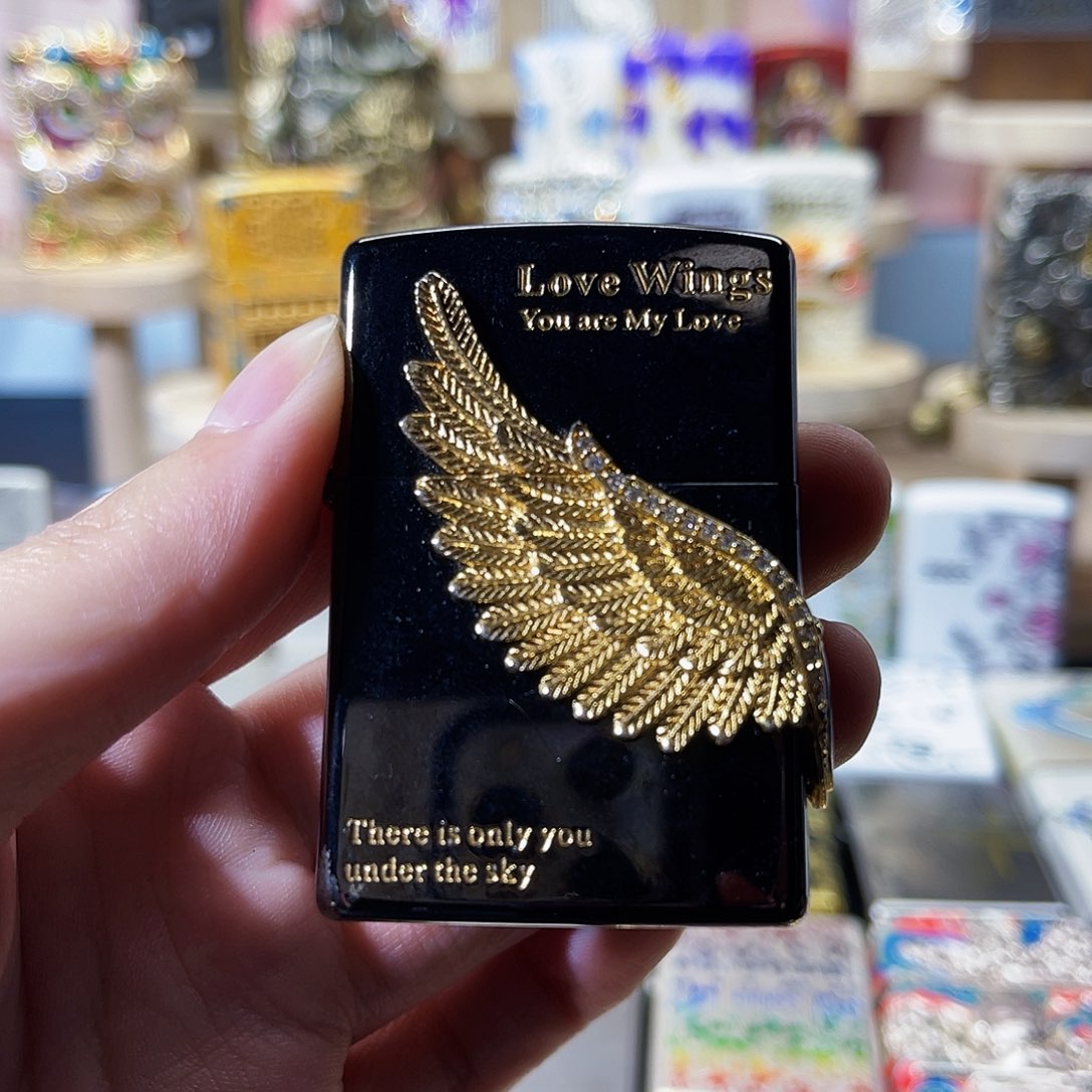 钢zippo正品黑冰爱神之翼套装