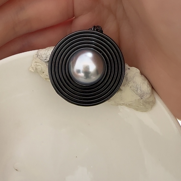 海水珍珠吊坠(不含链)银S925镶嵌