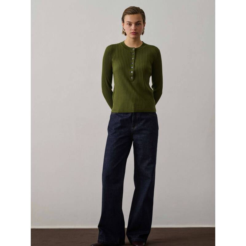 soeur 绿色针织打底衫