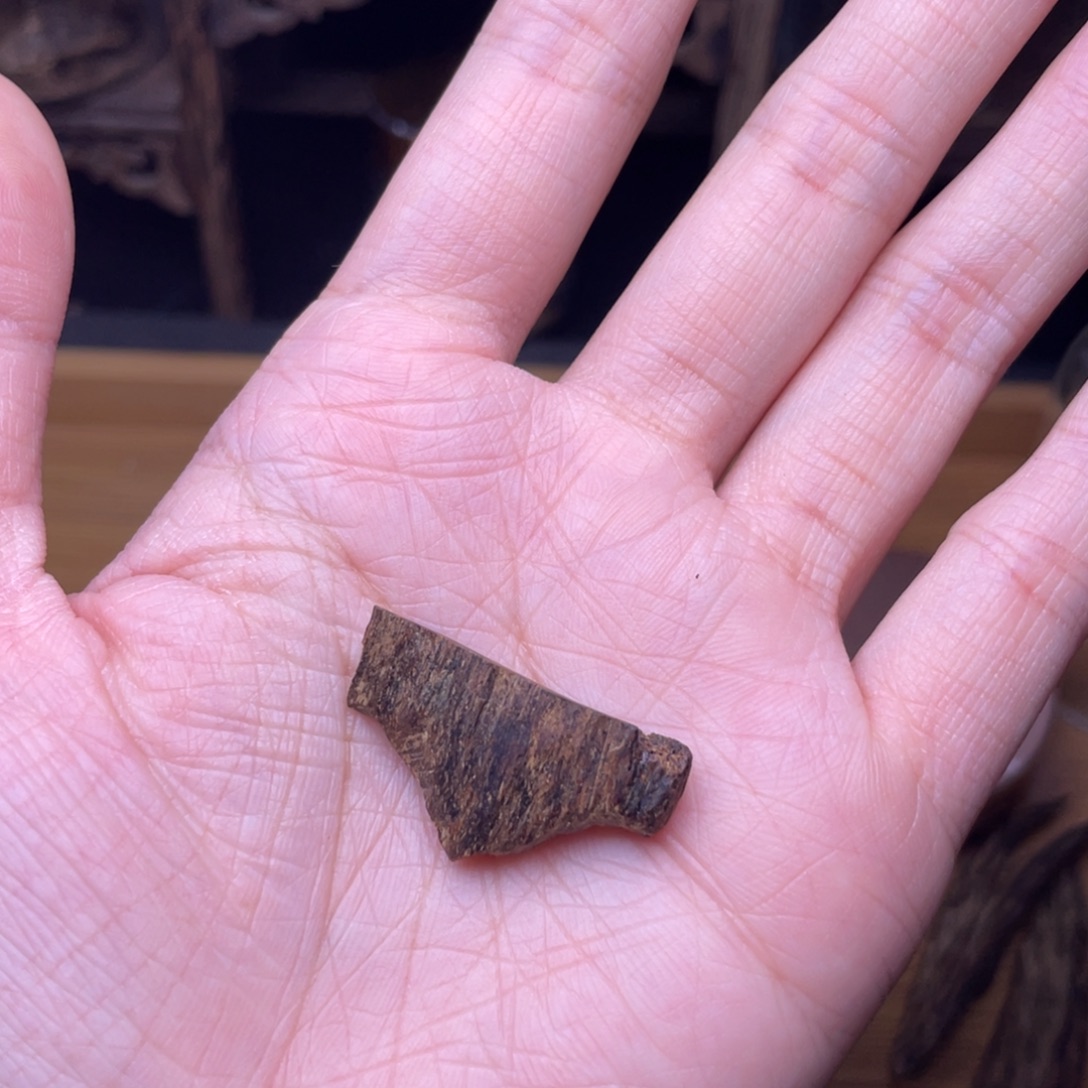 香榧木海南沉水虫漏1.7克