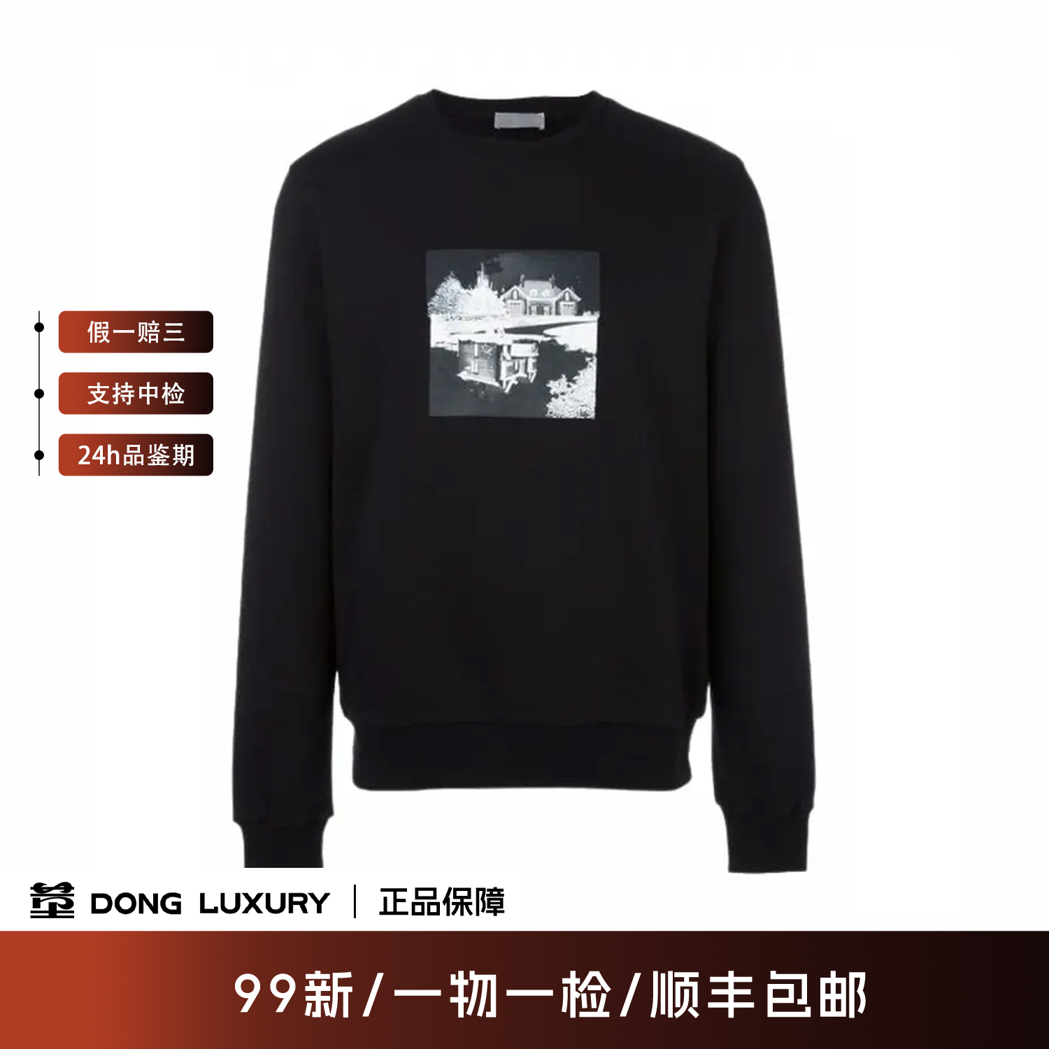 99新 DIOR/迪奥 图案印花设计纯色卫衣/M码/XQ0033