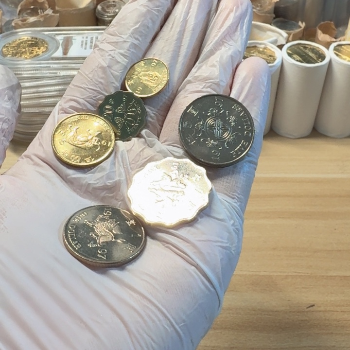 其他普通金属紫荆花套装6枚，币抽真空币