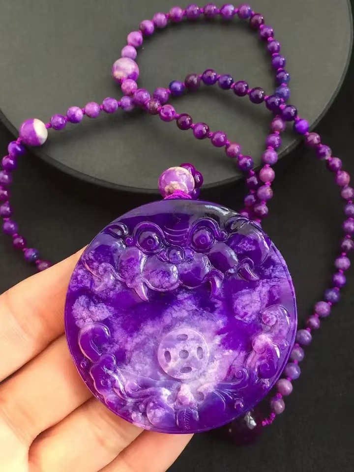 帝王紫 皇家紫 玉化 紫舒 夜莺 星际蓝 项链 手串 吊坠 耳勾