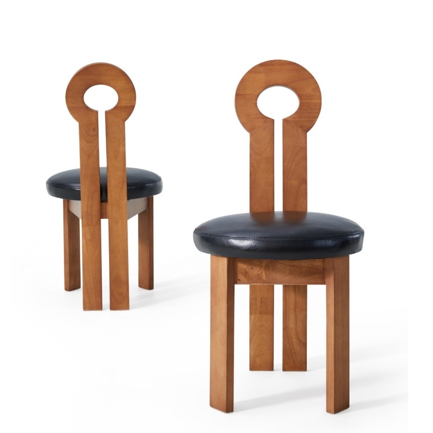 法式复古餐桌椅北欧设计师人鱼化妆靠背椅钥匙椅家用中古实木椅子