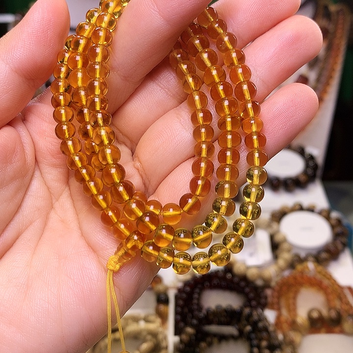 琥珀未镶嵌裸石金珀净水6+491