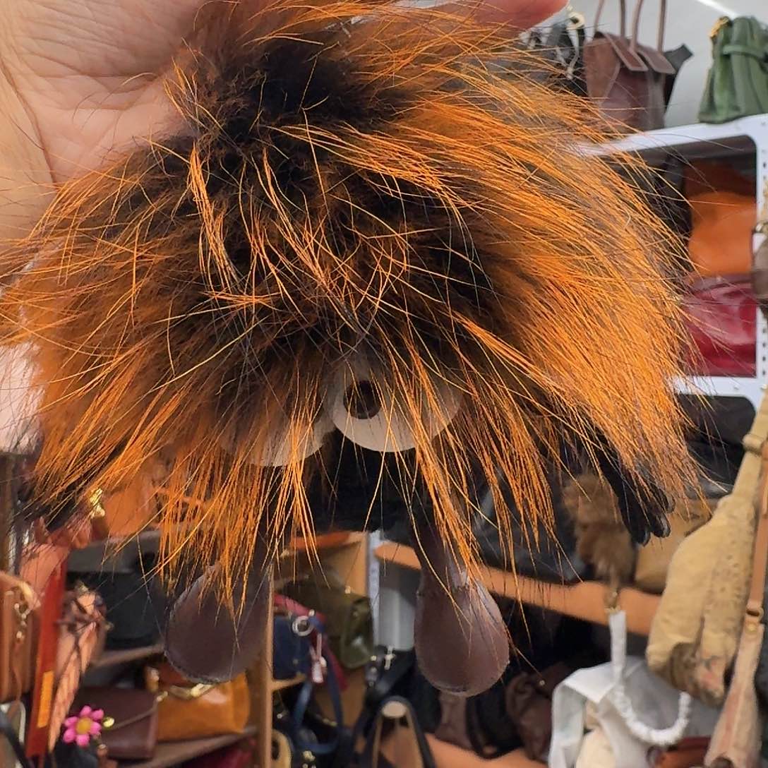 头层牛皮煤球毛茸茸