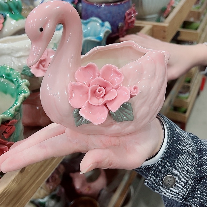 有孔，凑单福利满10元发货陶瓷多肉花盆！