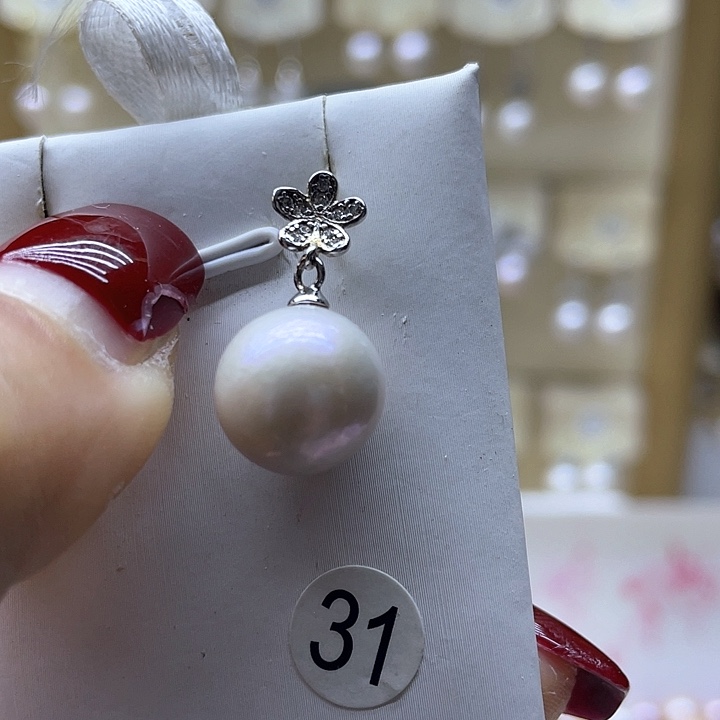 淡水珍珠颈饰银S925镶嵌