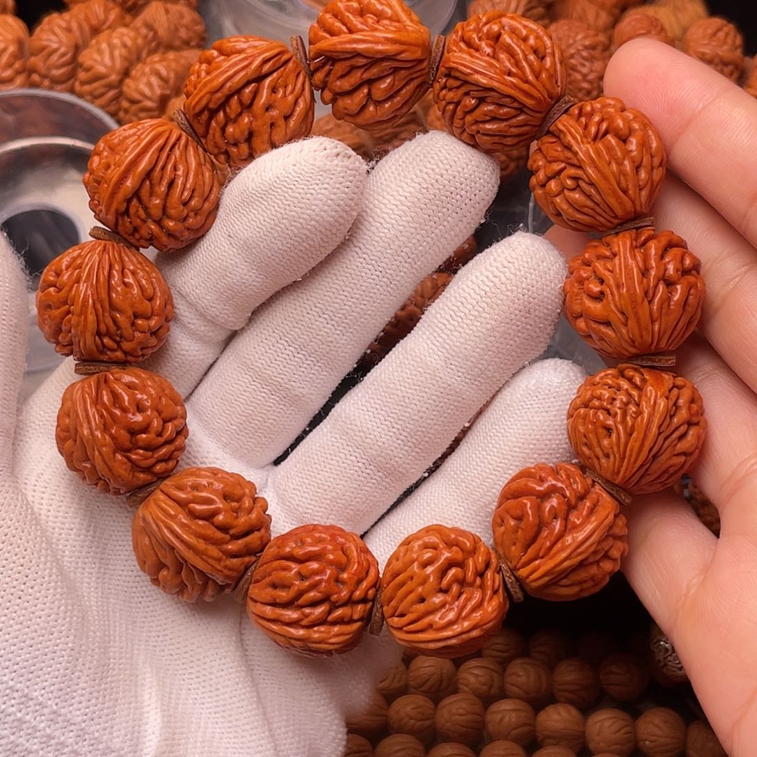 桃核手串红魔刺龙22