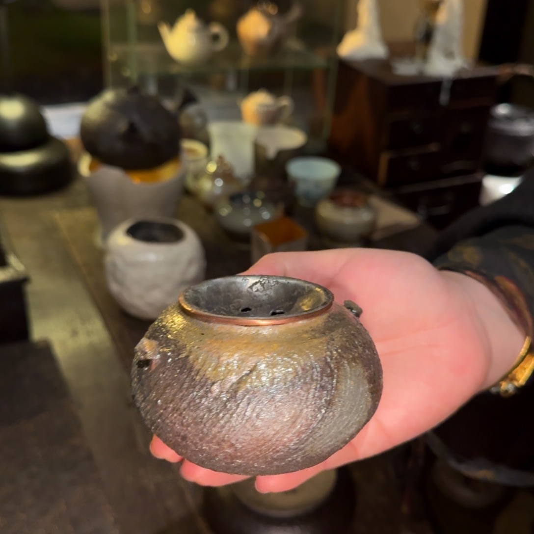 孤品柴烧小建水200ml茶道具