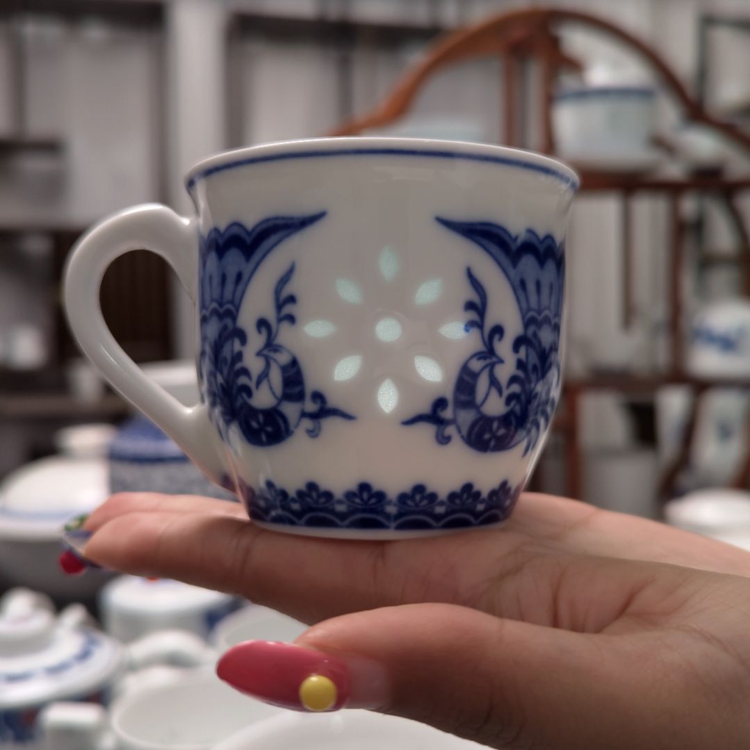 陶瓷孔雀咖啡杯一个一级品