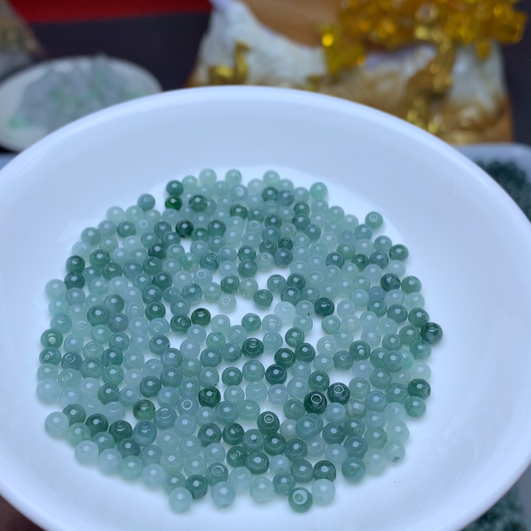 【闪购商品】翡翠手链未镶嵌卡3.5冰蓝水100个