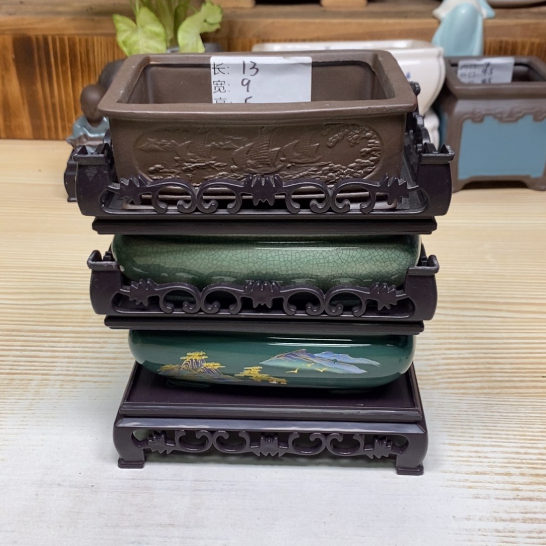 紫砂陶瓷花盆浮力