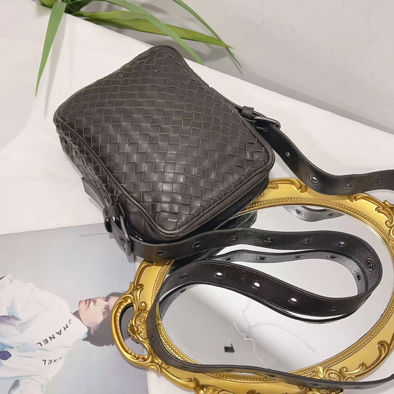 95新 BOTTEGA VENETA/葆蝶家 bv斜挎包/95新/聪聪