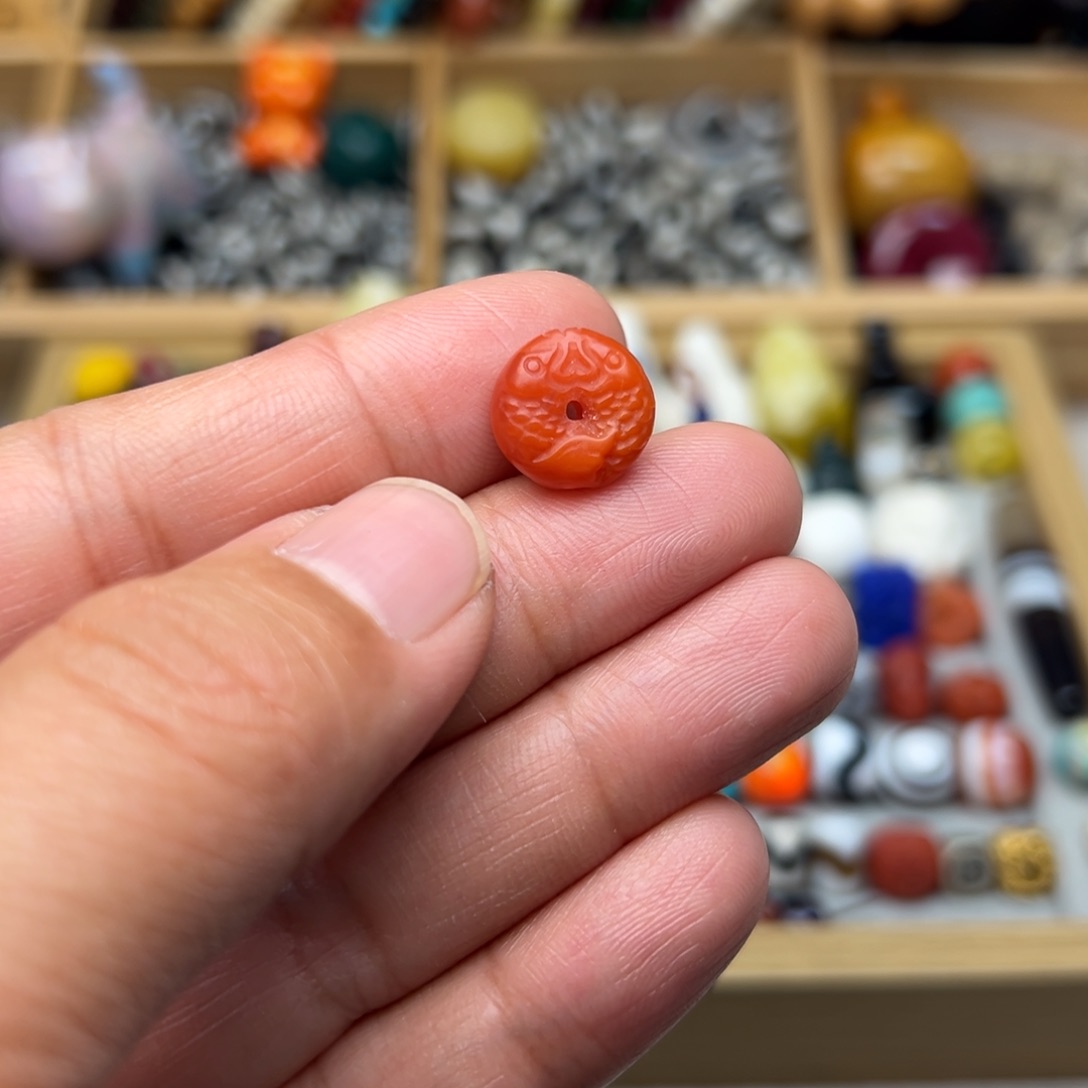 南红玛瑙双鱼未镶嵌