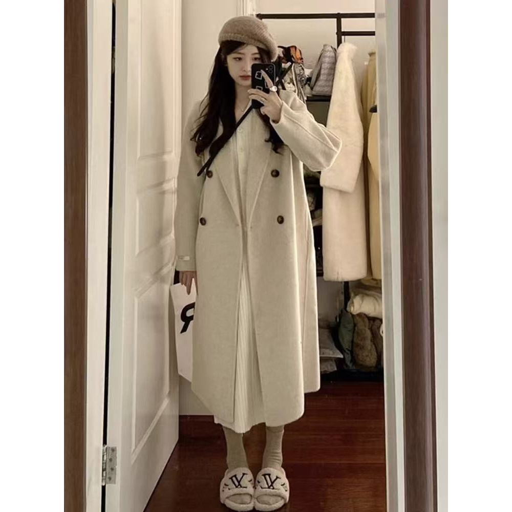 8133 YS中长款大衣秋冬高级感毛呢外套女2025年新款爆款