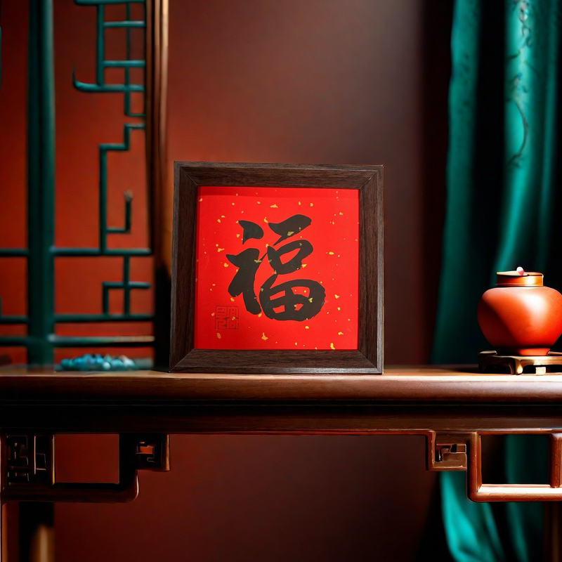 高见书法《福》字家居装饰书法摆台客厅挂画福字挂画字画挂墙