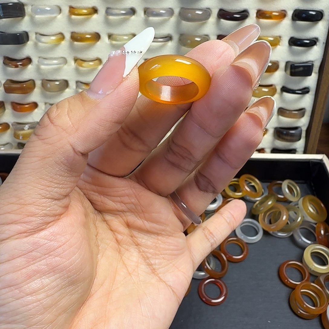 玛瑙/玉髓戒圈未镶嵌