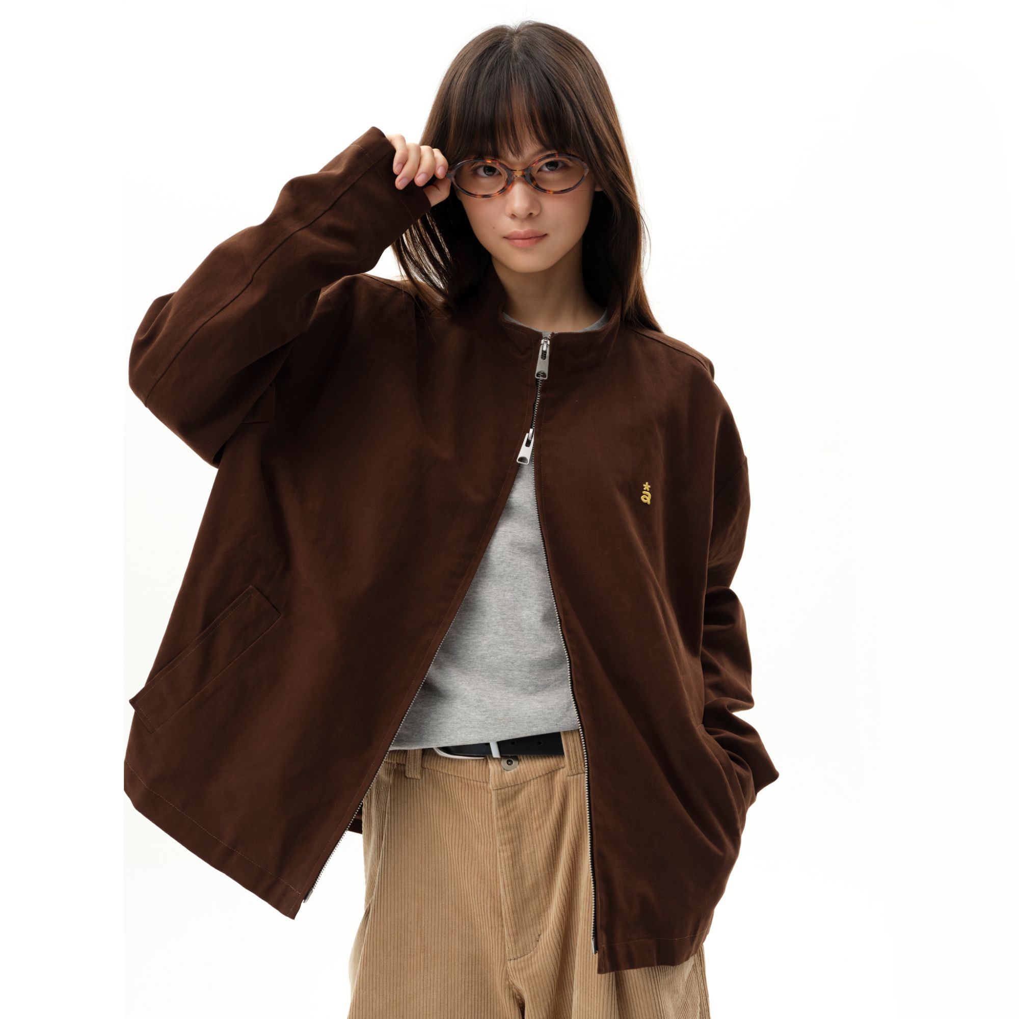 roaringwild a arch 咆哮野兽  棕色弯刀袖夹克外套