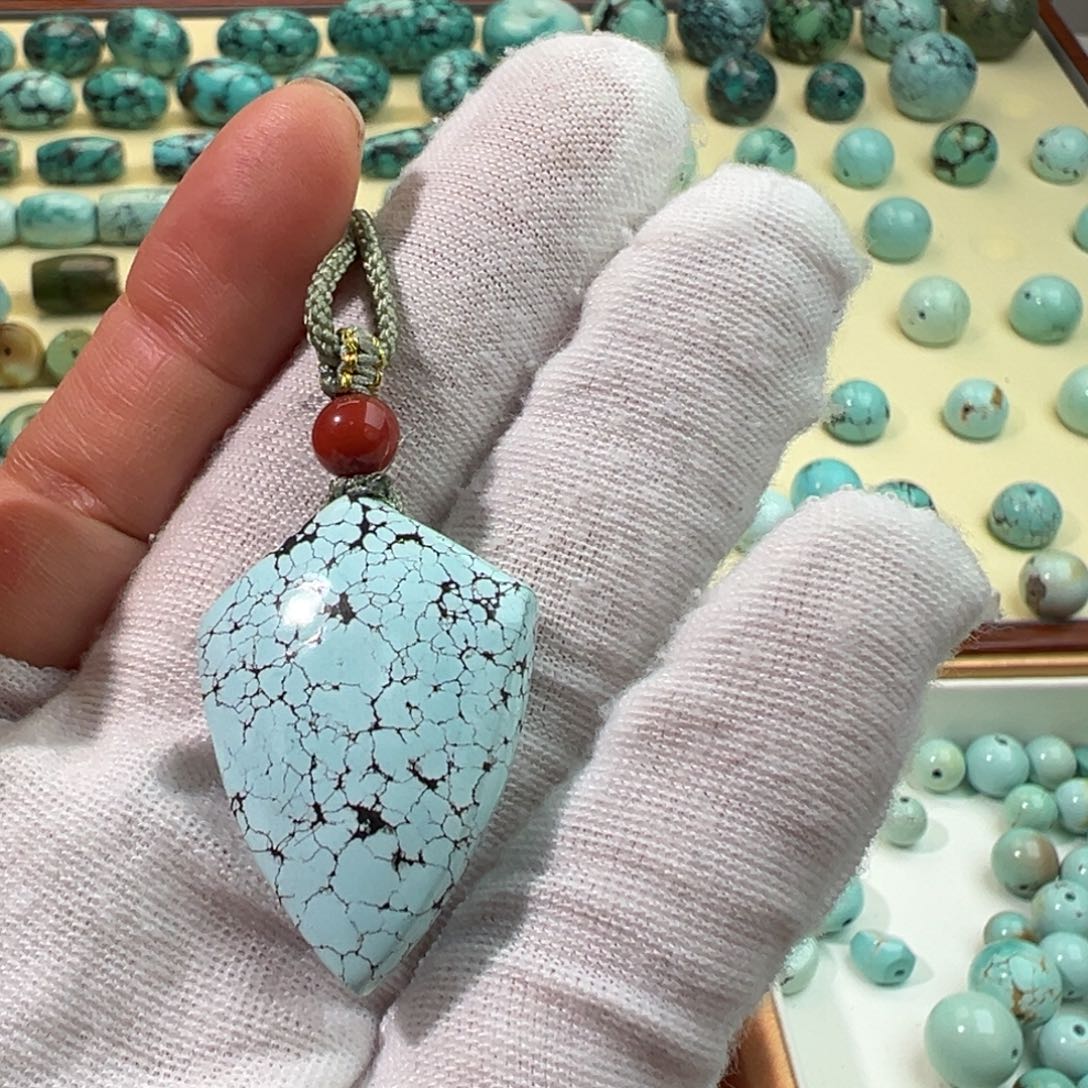 绿松石无事牌未镶嵌