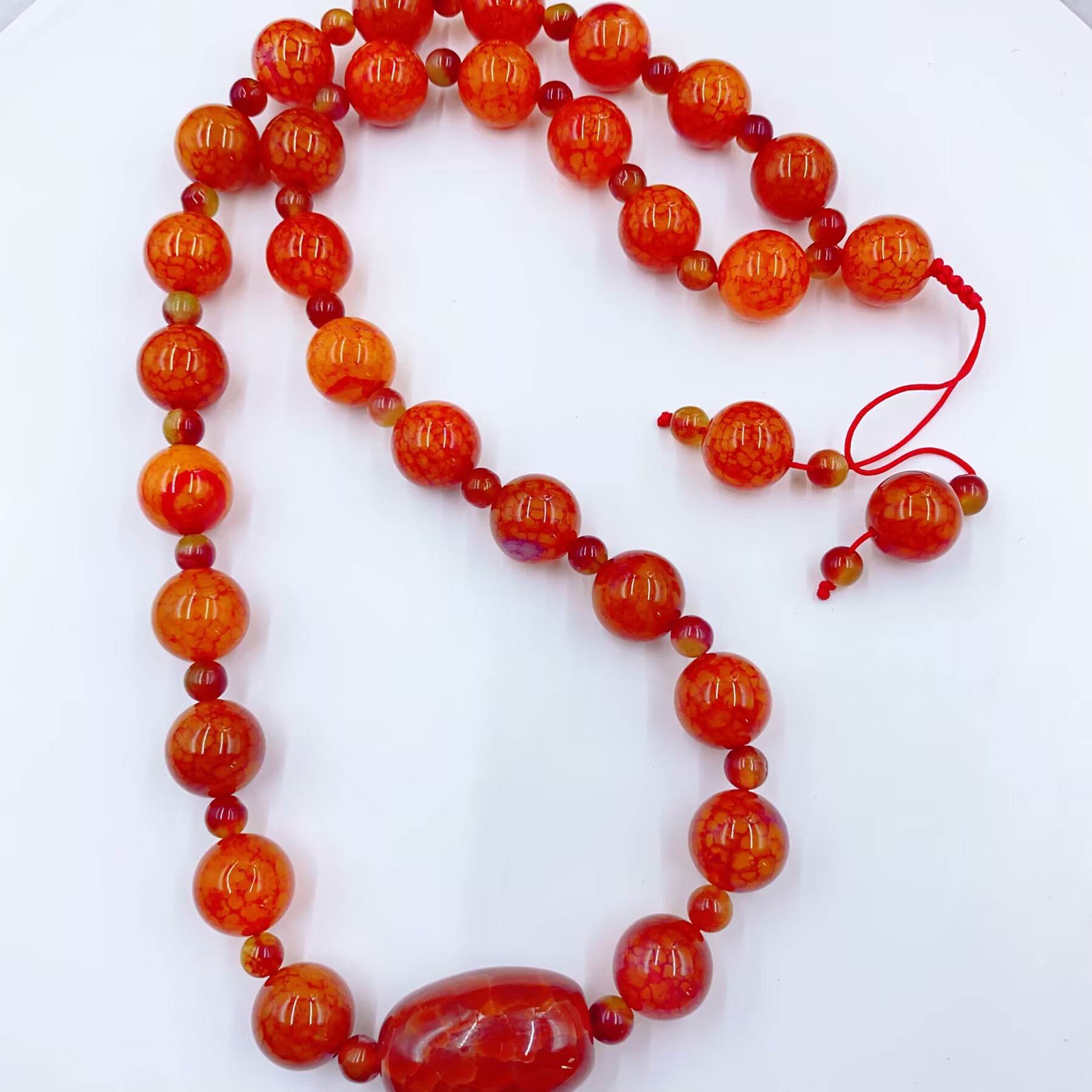 2721 橙色珠珠项链多样性发货