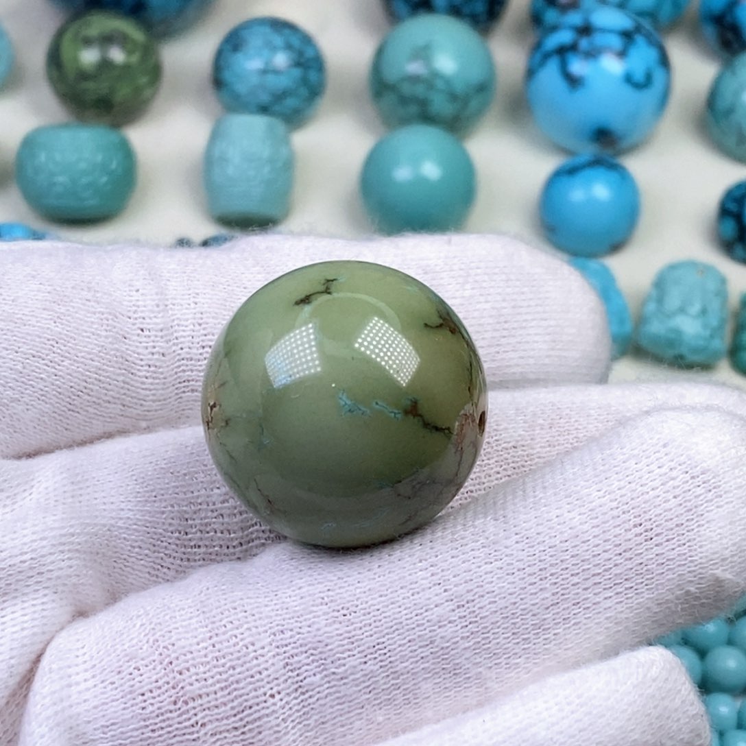 绿松石24.8mm圆珠未镶嵌