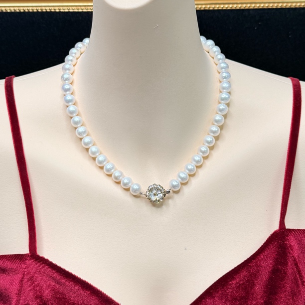 【六六中古】孤品天然淡水珍珠项链ty2408链长42珠子9.5-10.5