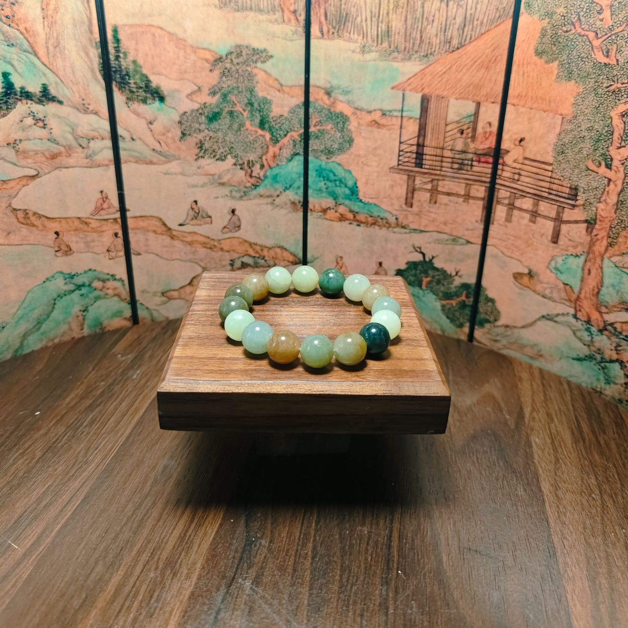 X和田玉多宝圆珠手串0320