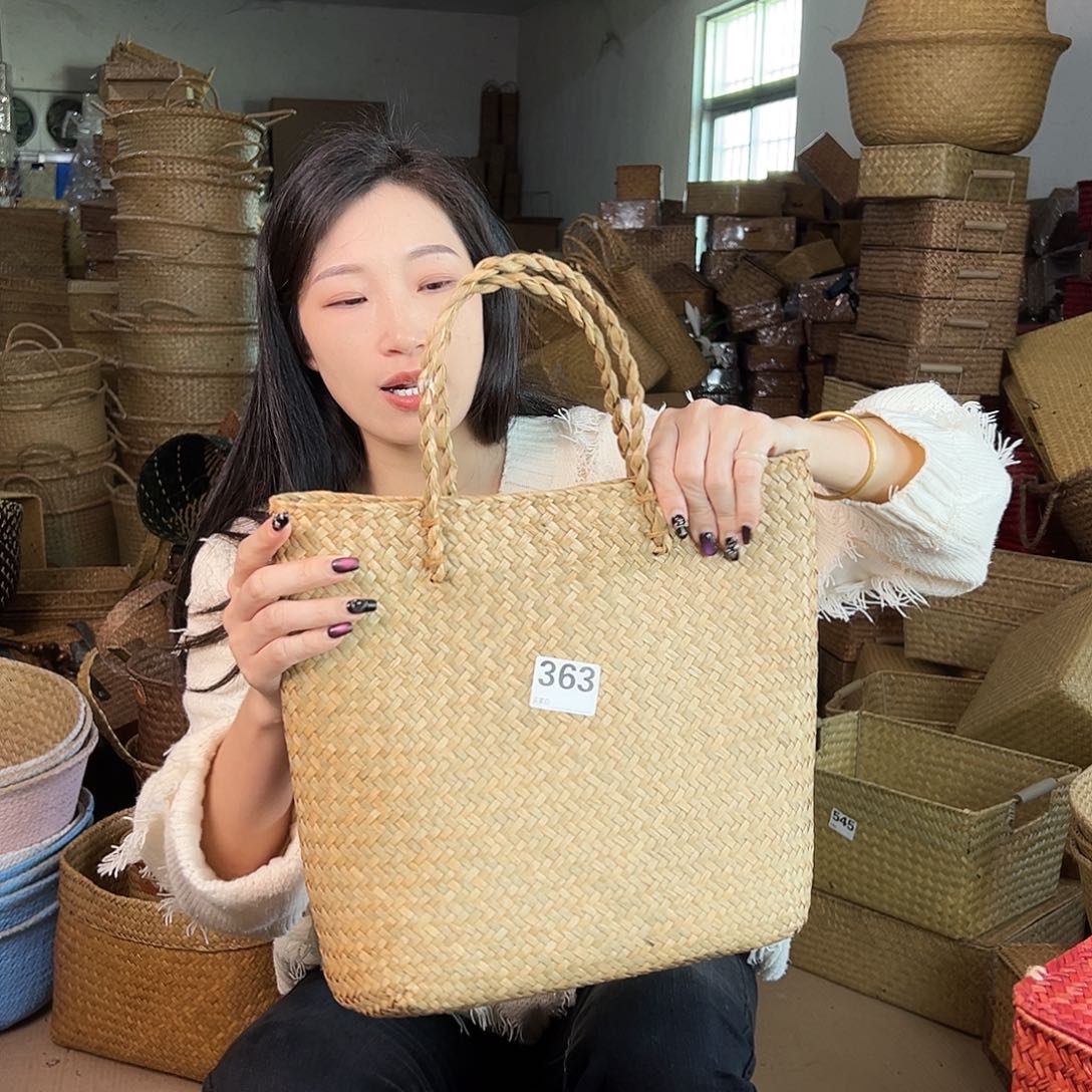 草编草编包/草编收纳盒带瑕疵