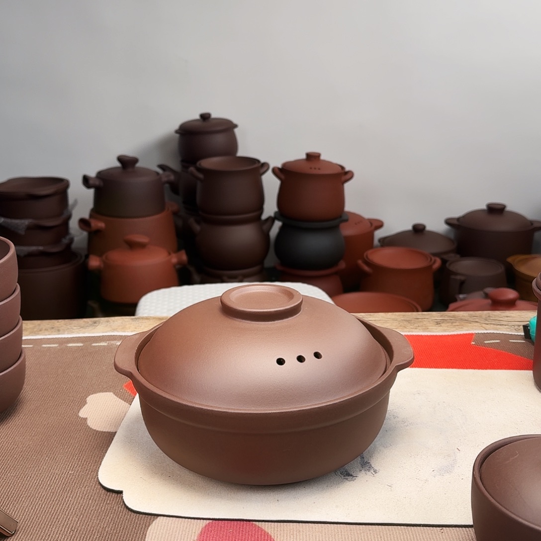 紫砂砂锅1.8升正品无暇