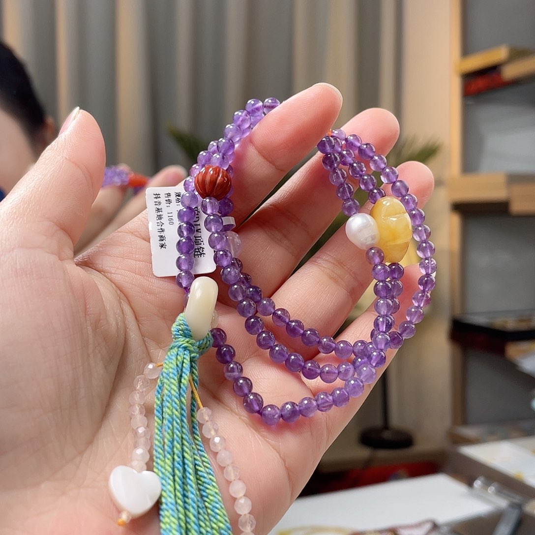 琥珀裸石未镶嵌蜜蜡手链