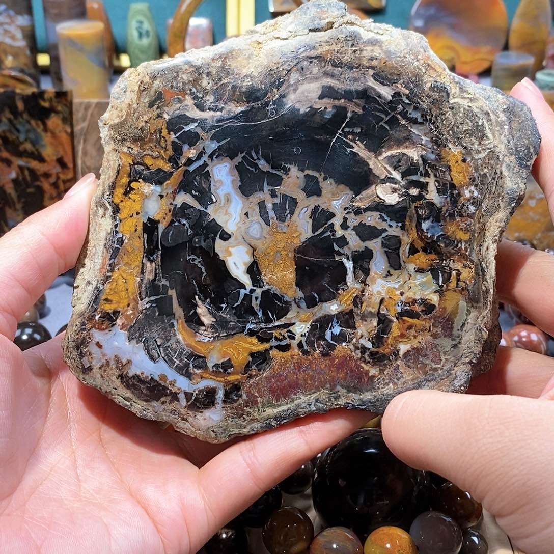 硅化玉天然北票硅化玉原石未镶嵌天然北票硅化玉原石