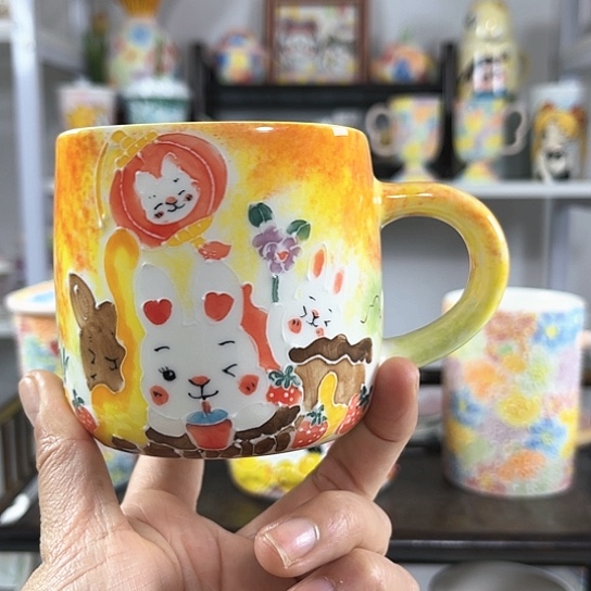 手绘高温釉下彩陶瓷