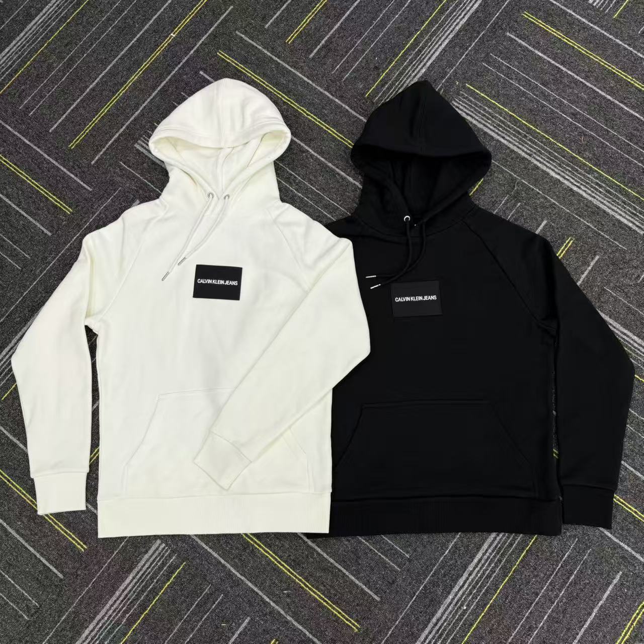 Calvin Klein/秋冬新款毛圈绒内里/休闲运动潮流连帽卫衣