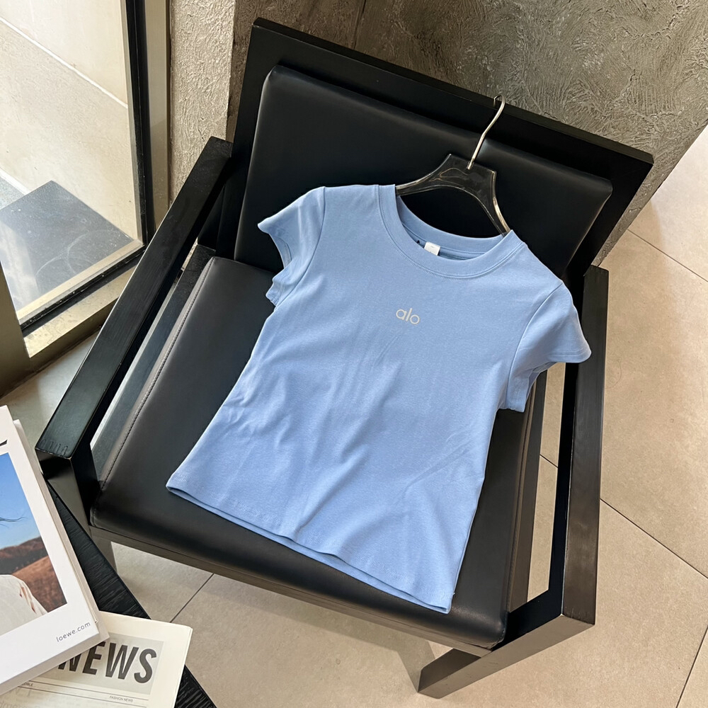 【Sisi】字母圆领修身短袖T恤