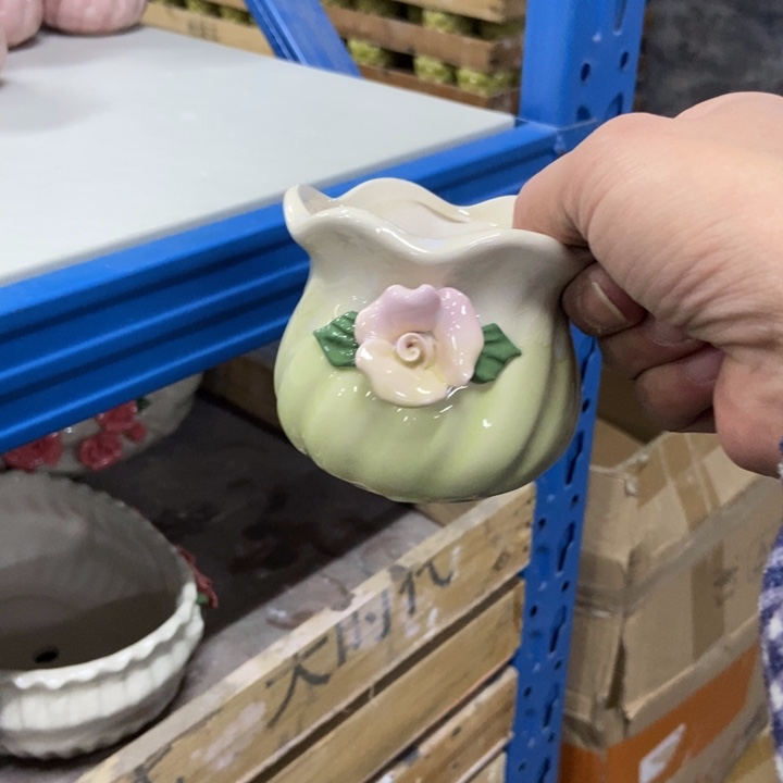 陶瓷花盆单场满9.9发8*7黄